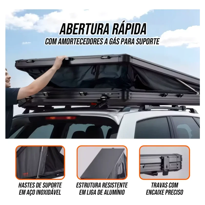 Barraca De Teto Automotiva Vo6 Camping Off Road 4x4