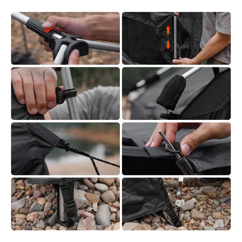Barraca Sandiario Ah6 Camping 4 A 6 Pessoas Preta