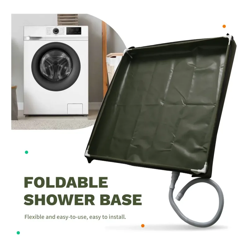 Base De Chuveiro Dobravel Portatil Para Camping Com Dreno