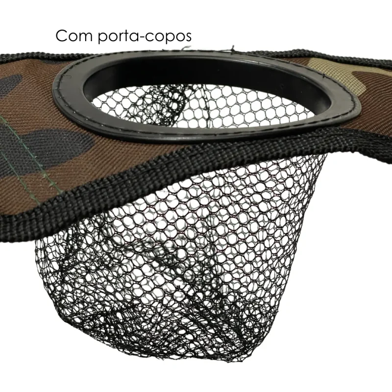 Cadeira De Camping Dobravel Camuflada Ate 150kg