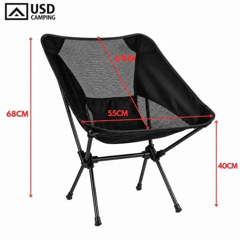 Cadeira Dobravel Camping Portatil Oxford 600d Usd Com Bolsa