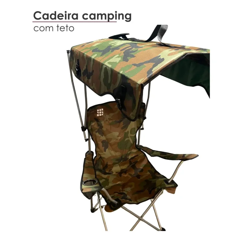 Cadeira Dobravel Camuflada Com Teto Textil Sauter