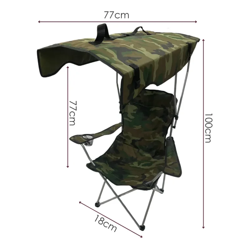 Cadeira Dobravel Camuflada Com Teto Textil Sauter