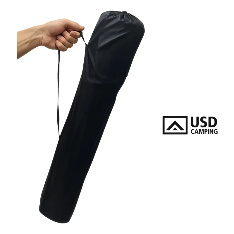 Cadeira de camping USD dobrada dentro da bolsa de transporte inclusa