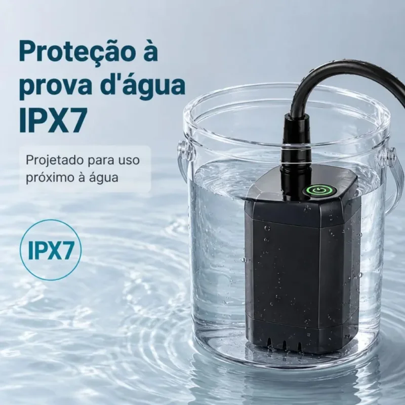 Chuveiro Portatil Recarregavel Usb 6000mah Para Camping E Pet