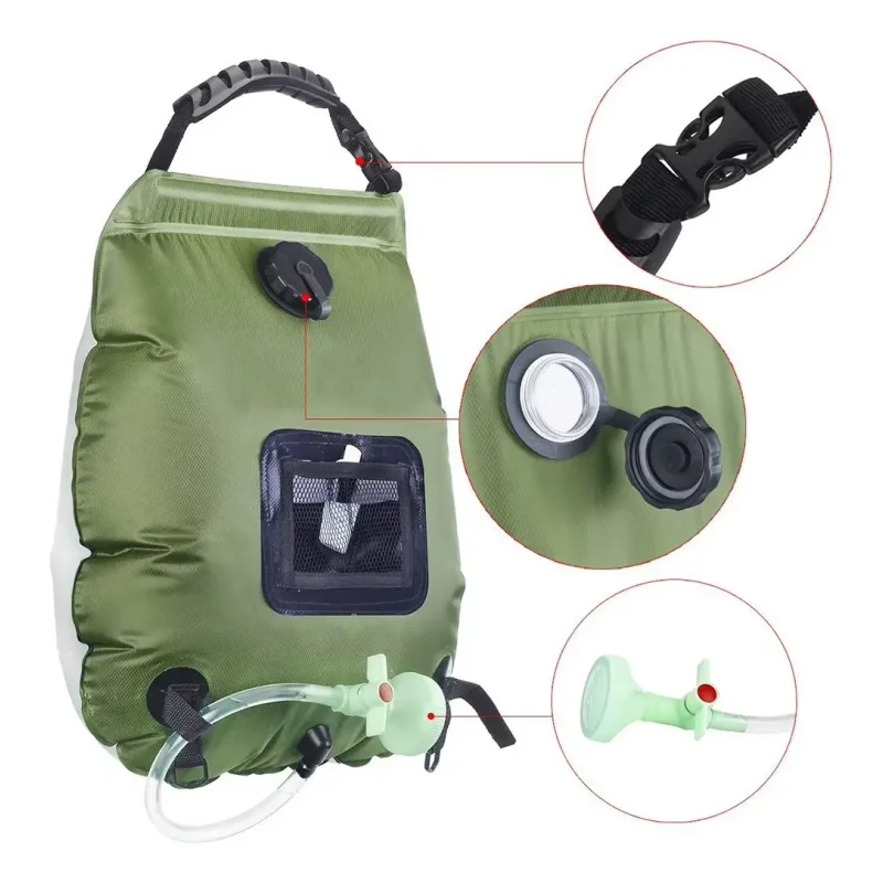 Chuveiro Solar Portatil 20l Para Camping E Praia