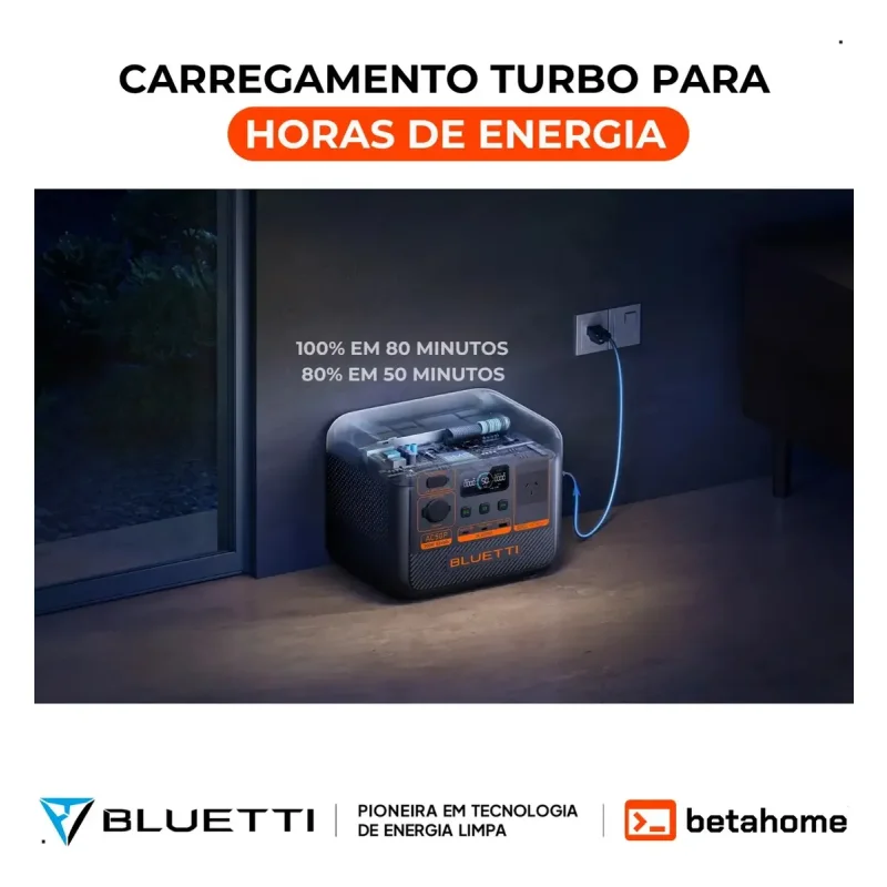 Estacao De Energia Portatil Bluetti Ac50p 504wh 700w
