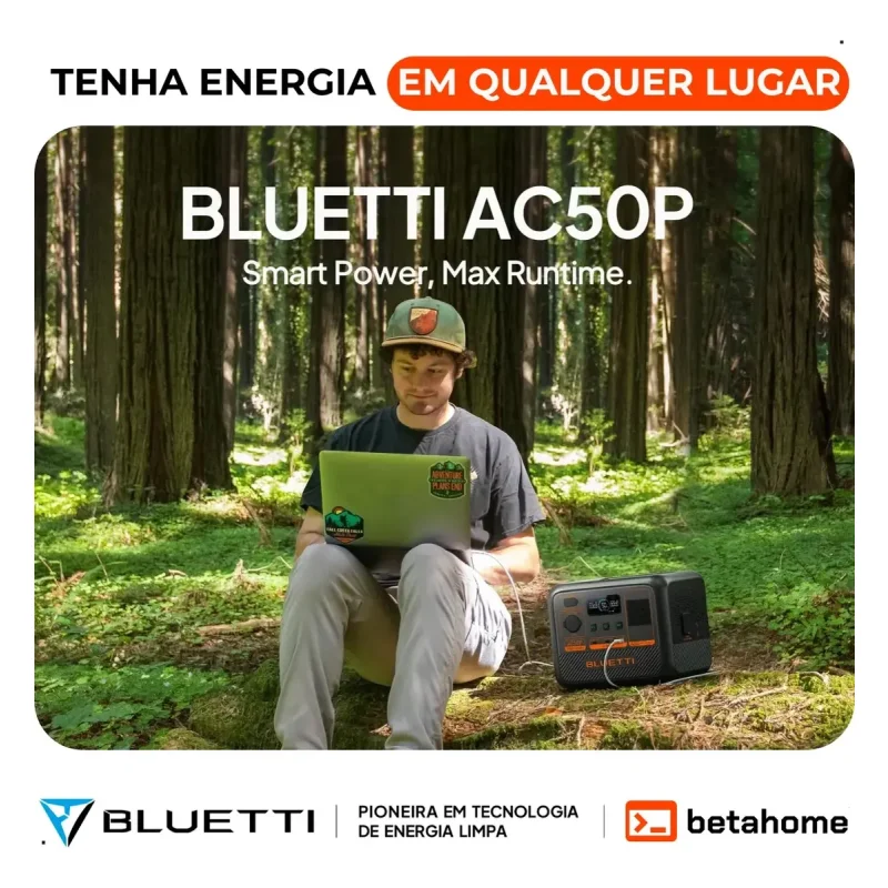 Estacao De Energia Portatil Bluetti Ac50p 504wh 700w