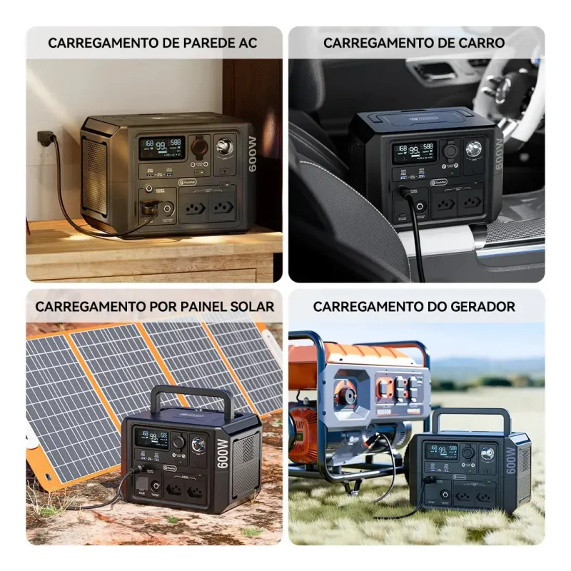 Estacao De Energia Portatil Flashfish Bp060a 600w 336wh
