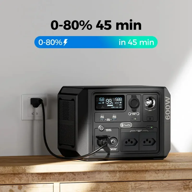 Estacao De Energia Portatil Flashfish Bp060a 600w 336wh