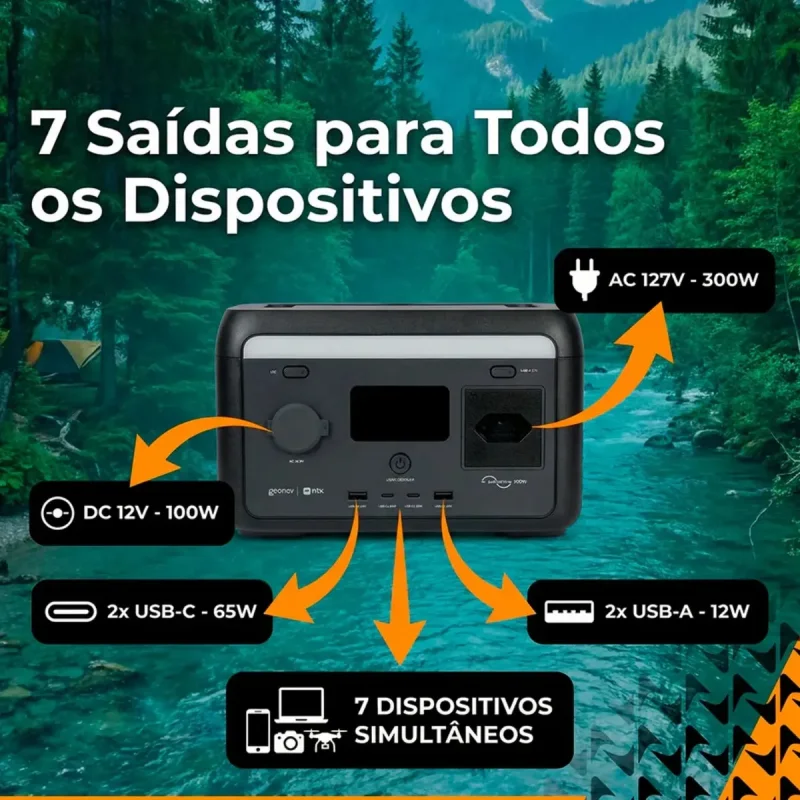 Estacao De Energia Portatil Geonav 300w 2048wh