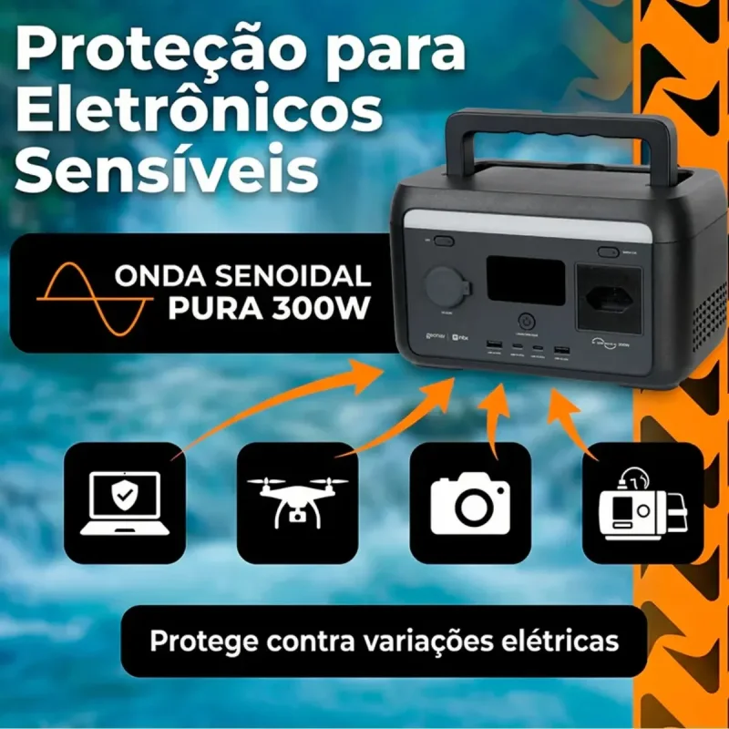 Estacao De Energia Portatil Geonav 300w 2048wh