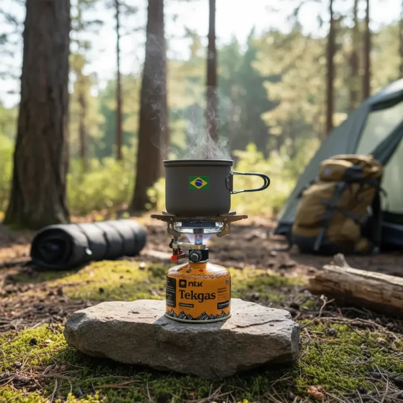 Fogareiro Nautika Apolo A Gas Para Camping Com Acendedor
