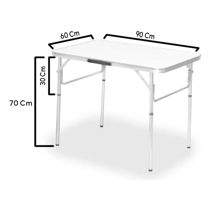 Mesa De Camping Dobravel Palisad Aluminio 90x60 Cm
