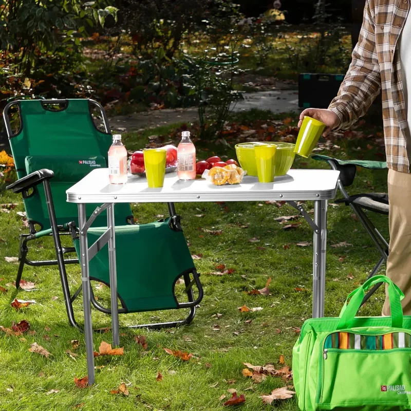 Mesa De Camping Dobravel Palisad Aluminio 90x60 Cm