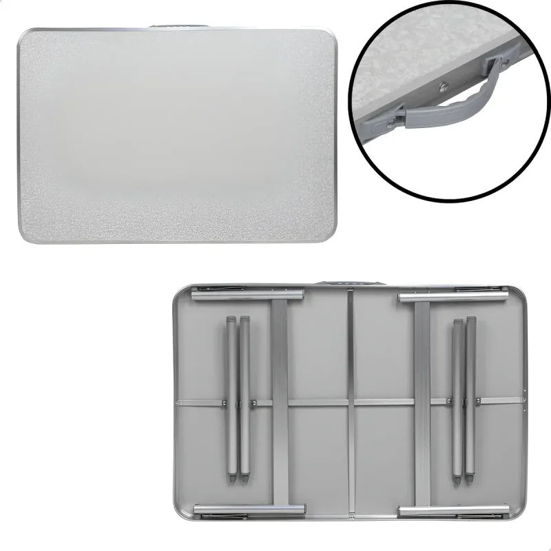 Mesa De Camping Dobravel Palisad Aluminio 90x60 Cm
