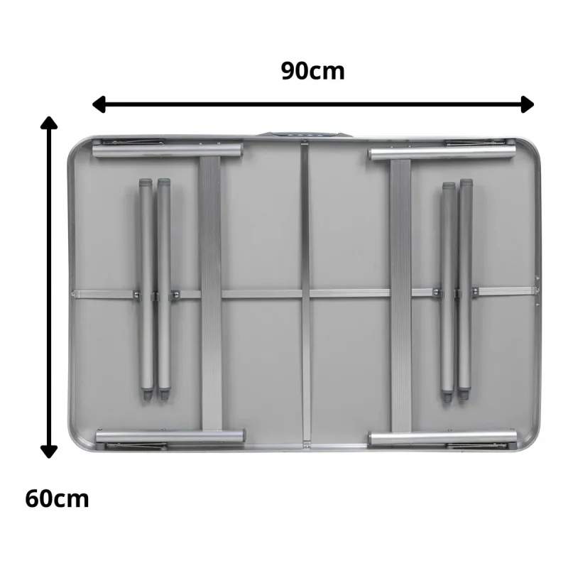 Mesa De Camping Dobravel Palisad Aluminio 90x60 Cm