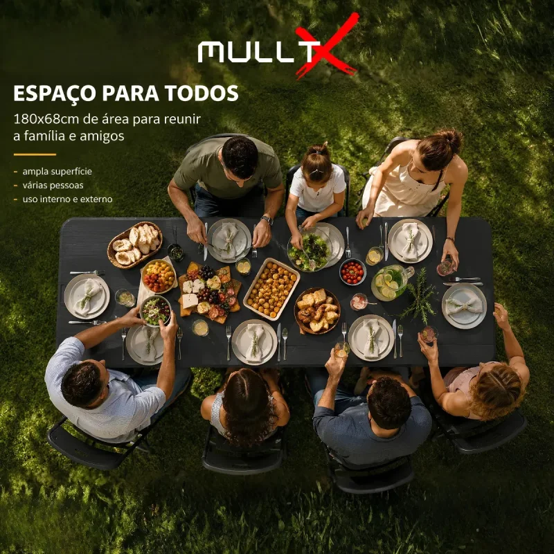 Mesa Dobravel Vira Maleta Mulltx 180m Preta