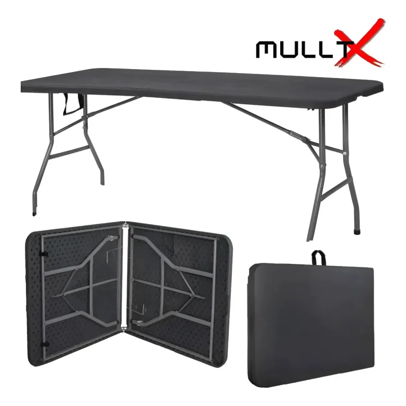 Mesa Dobrável Vira Maleta MULLTX 1,80m Preta