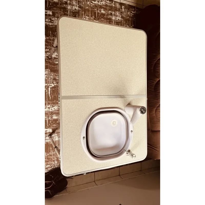 Mesa Pia Retratil Dobravel Campglez Aluminio E Mdf 80 Cm