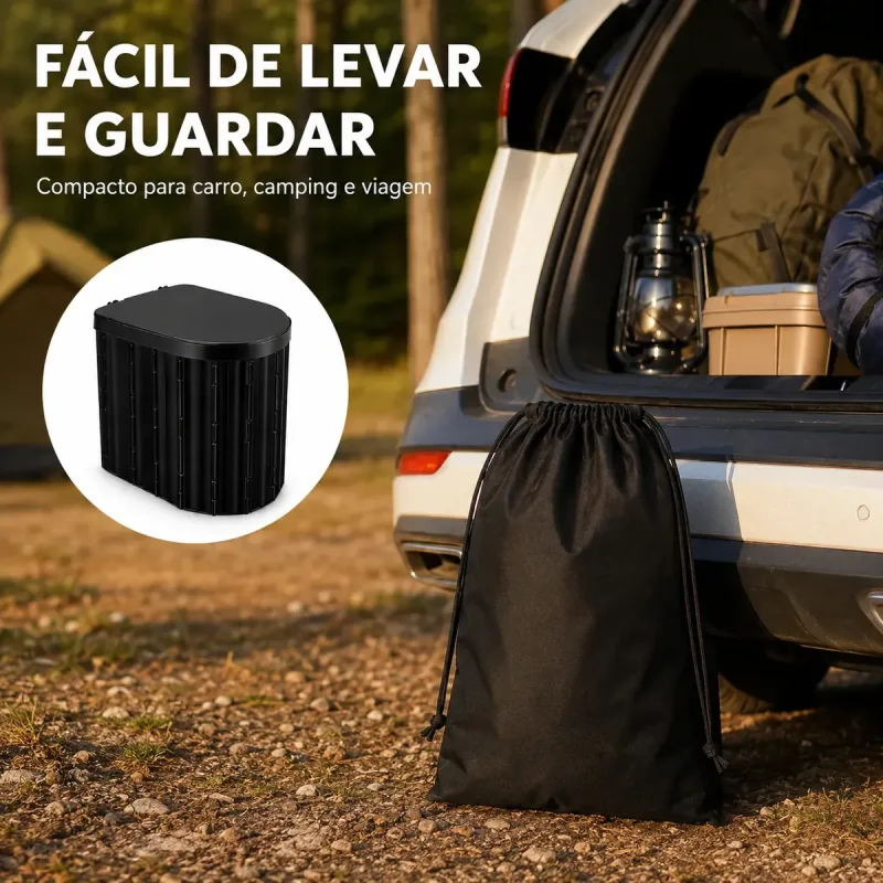 Vaso Banheiro Quimico Portatil Dobravel Auxom Camping