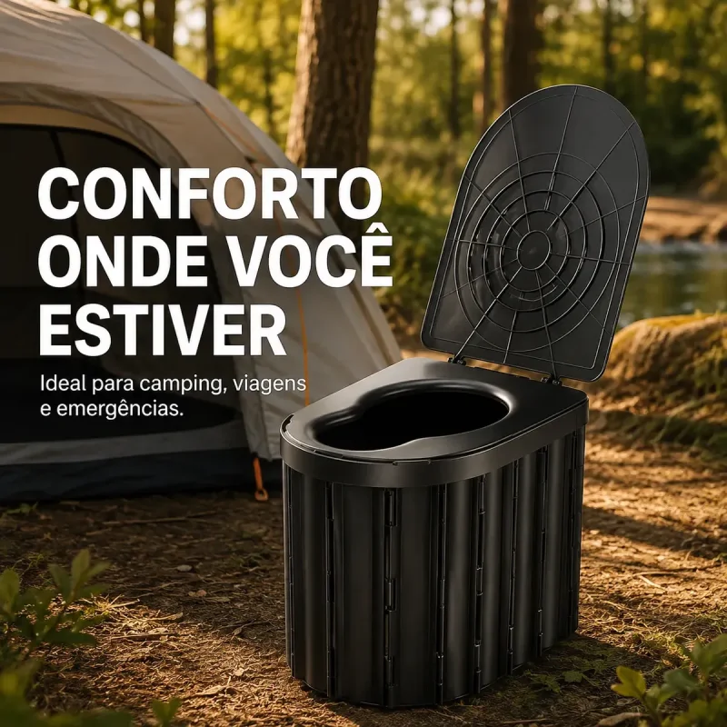 Vaso Banheiro Quimico Portatil Dobravel Auxom Camping