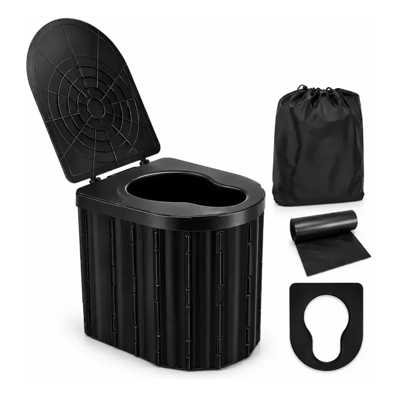Vaso Banheiro Químico Portátil Dobrável Auxom Camping