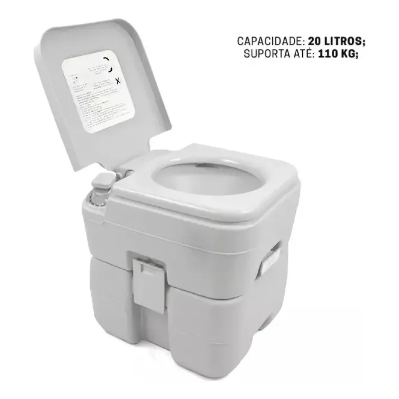 Vaso Sanitario Portatil 20 Litros Banheiro Quimico Camping