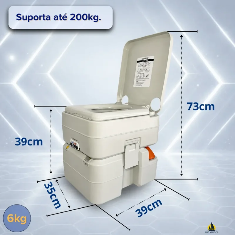 Vaso Sanitario Portatil Quimico Seaflo 20l Premium