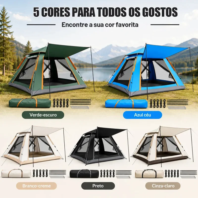 Barraca Automatica Aweshine 5 A 8 Pessoas Impermeavel Uv
