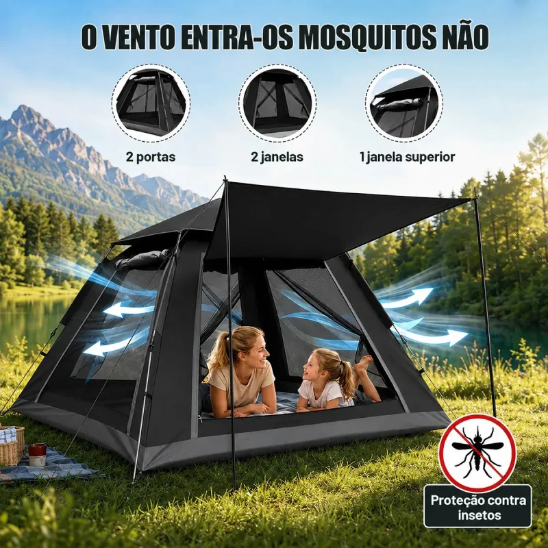 Barraca Automatica Aweshine 5 A 8 Pessoas Impermeavel Uv