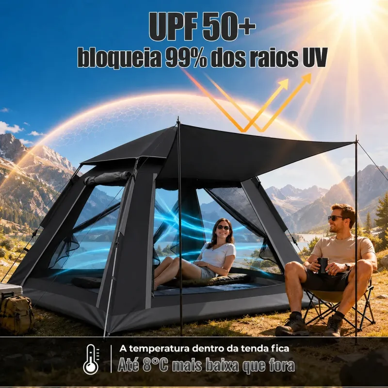 Barraca Automatica Aweshine 5 A 8 Pessoas Impermeavel Uv