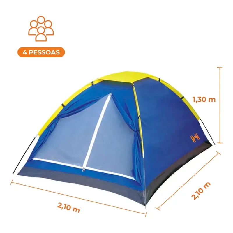 Barraca Camping Iglu 4 Pessoas Homefy Azul