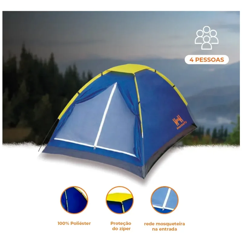 Barraca Camping Iglu 4 Pessoas Homefy Azul