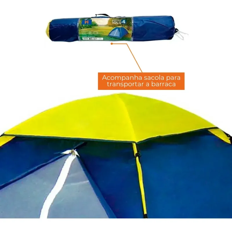 Barraca Camping Iglu 4 Pessoas Homefy Azul