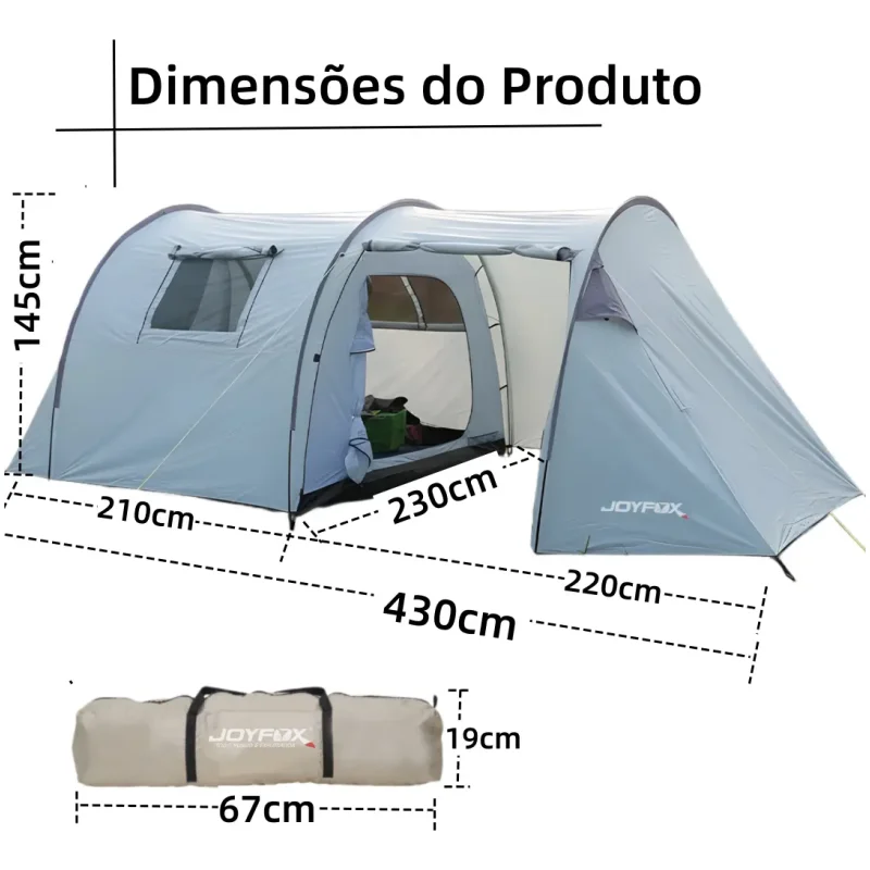 Barraca Camping Tunel Joyfox Para Motocicleta Impermeavel 3000mm