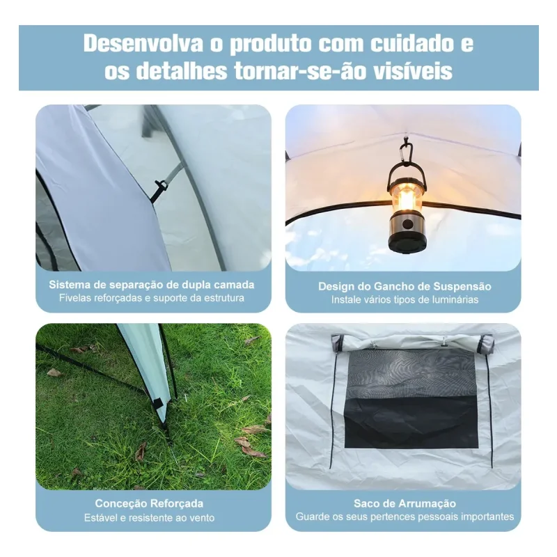 Barraca Camping Tunel Joyfox Para Motocicleta Impermeavel 3000mm