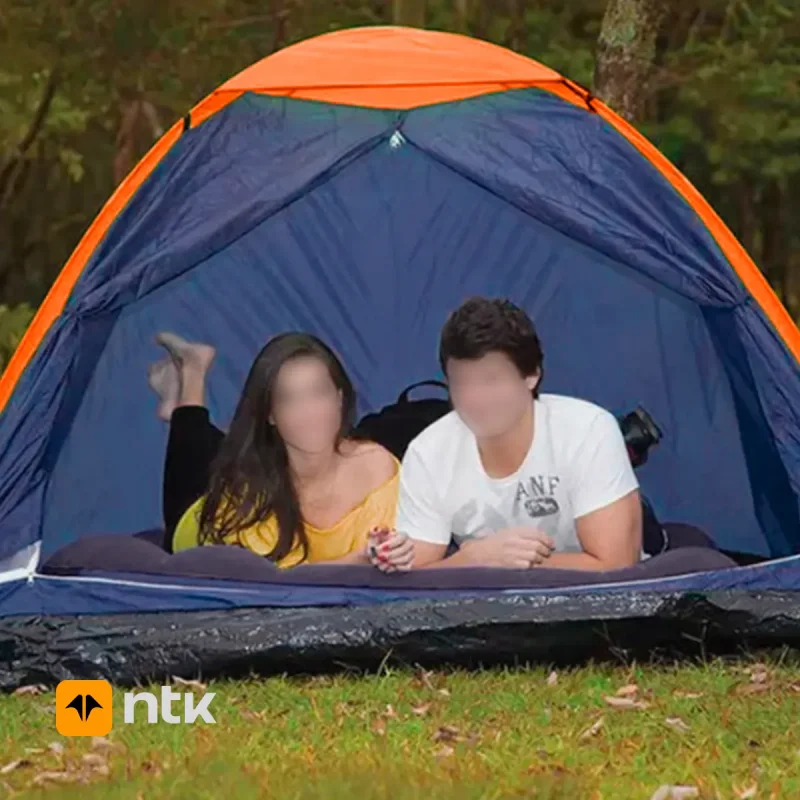 Barraca Nautika Panda 2 Pessoas Iglu Azul E Laranja Ntk