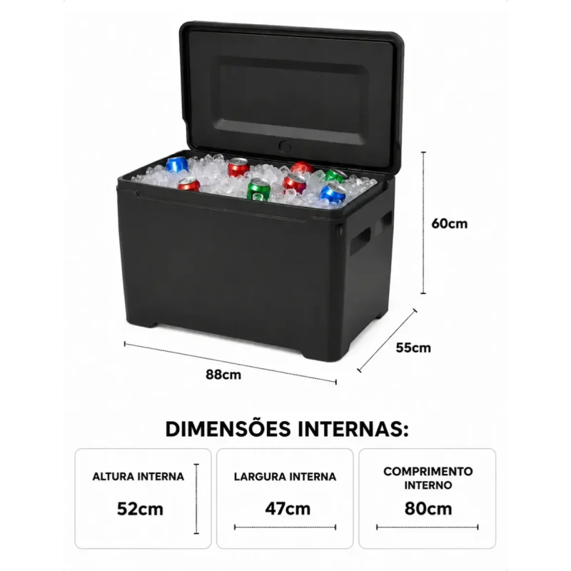 Bau Termico Caixa Termica Cooler 190l Com Alca Dudani