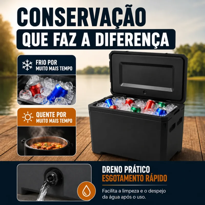 Bau Termico Caixa Termica Cooler 190l Com Alca Dudani
