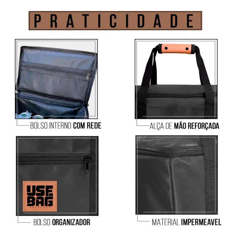 Bolsa Termica 30l Use Bag Preta Para Bebidas