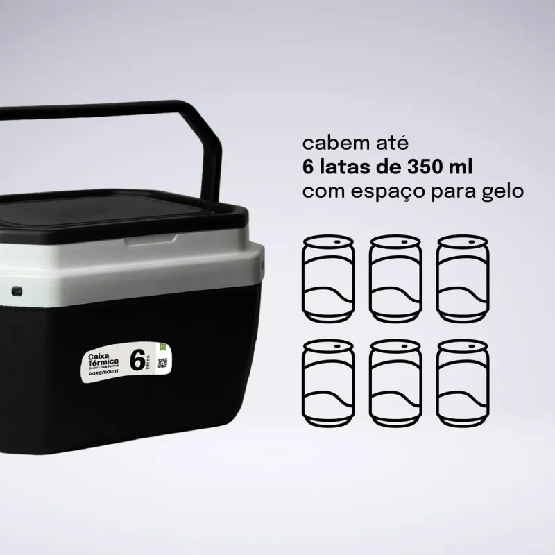 Caixa Termica 6 Litros Cooler Paramount
