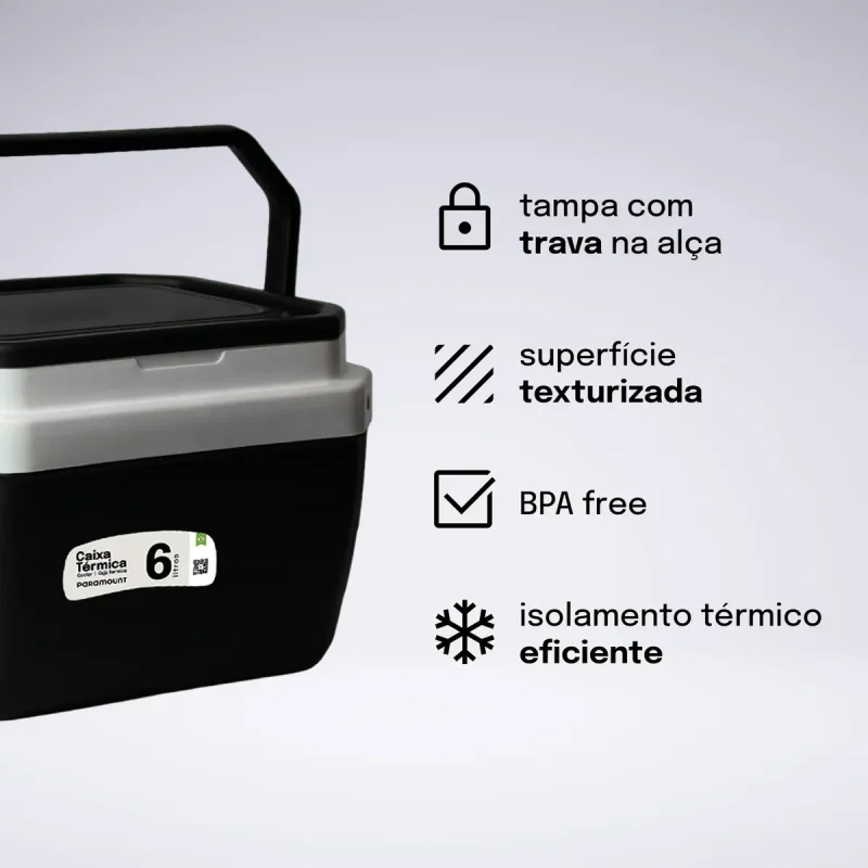 Caixa Termica 6 Litros Cooler Paramount