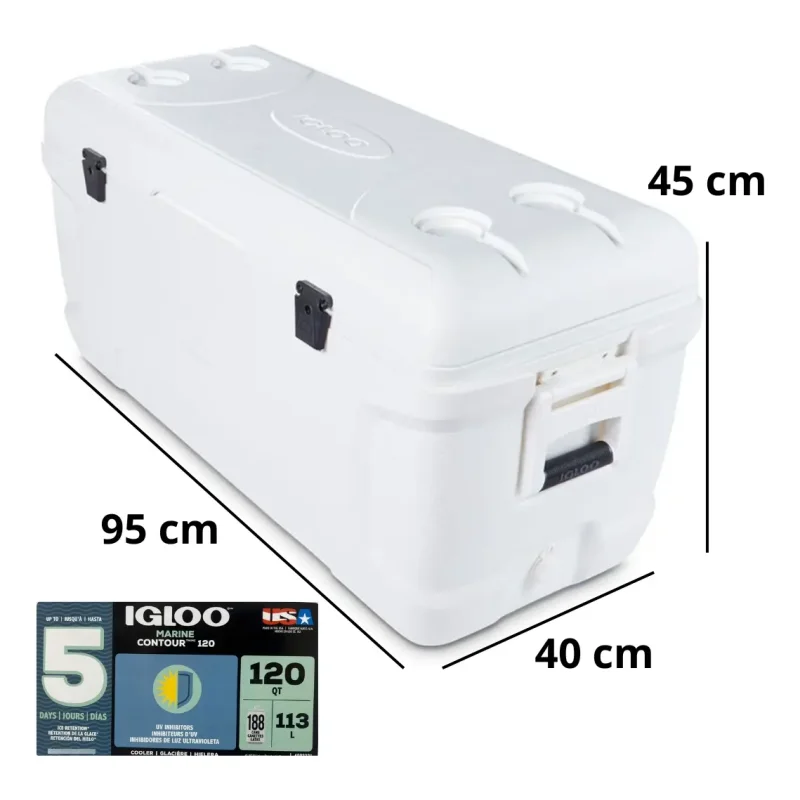 Caixa Termica Igloo Marine Ultra 113l 120 Qt Branca