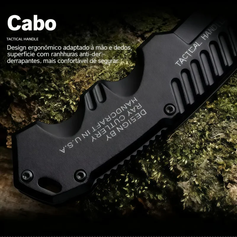 Canivete Tatico Dobravel De Metal Para Camping E Trilhas