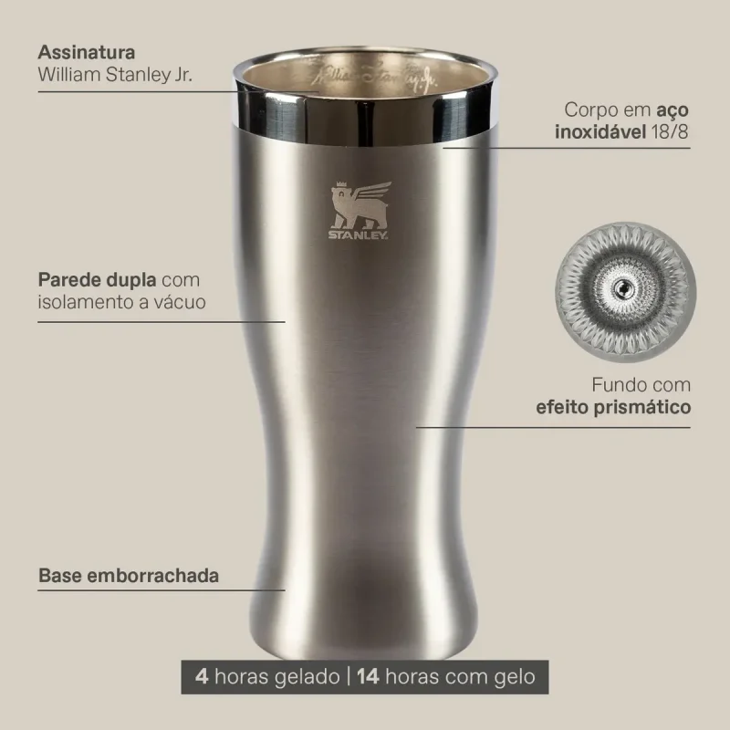 Copo Termico Stanley Pilsner Glass Happy Hour 444ml