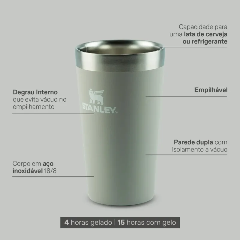 Copo Termico Stanley Pint Adventure Coastal Teal 354ml