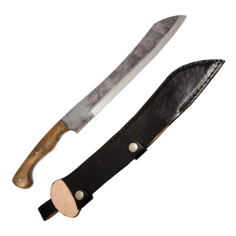 Facao Artesanal Machete 12 Aco Carbono Com Bainha