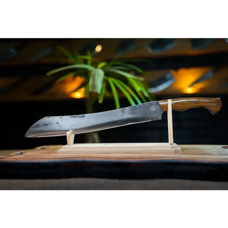 Facao Artesanal Machete 12 Aco Carbono Com Bainha