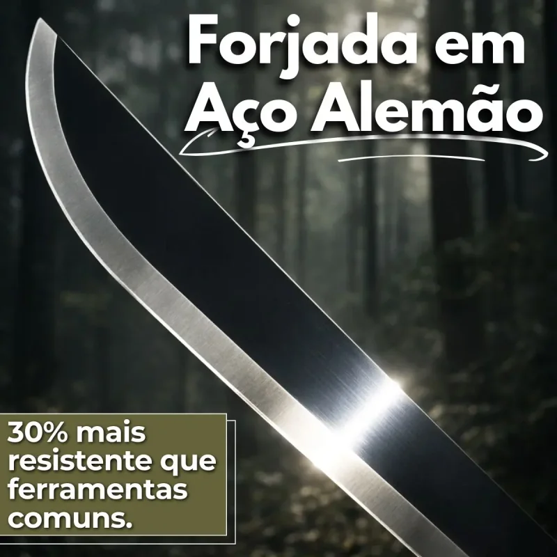 Facao Tatico Full Tang 54cm Aco Inox Com Bainha